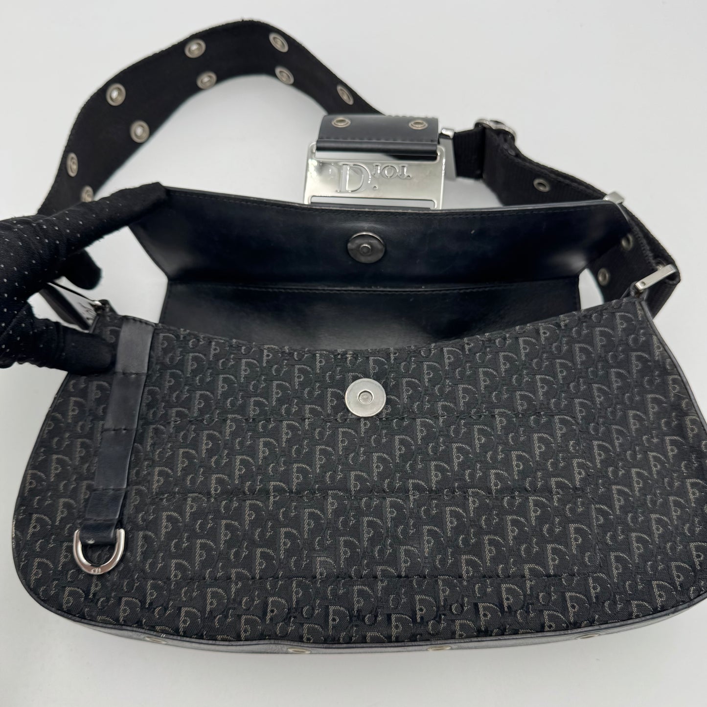 Christian Dior Black Trotter Canvas and Leather Street Chic Columbus