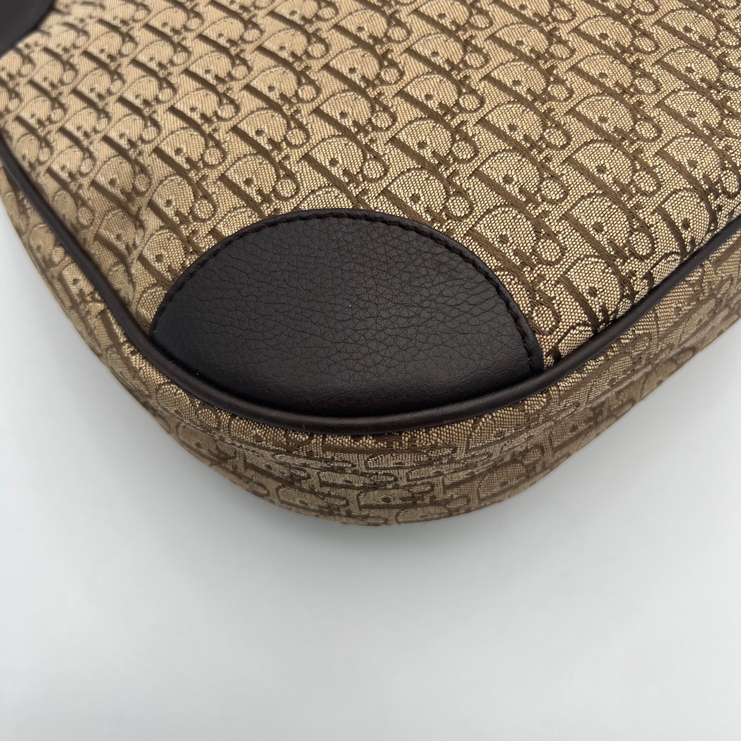 Christian Dior Brown Trotter Canvas and Leather Street Chic Hobo Shoulder Bag