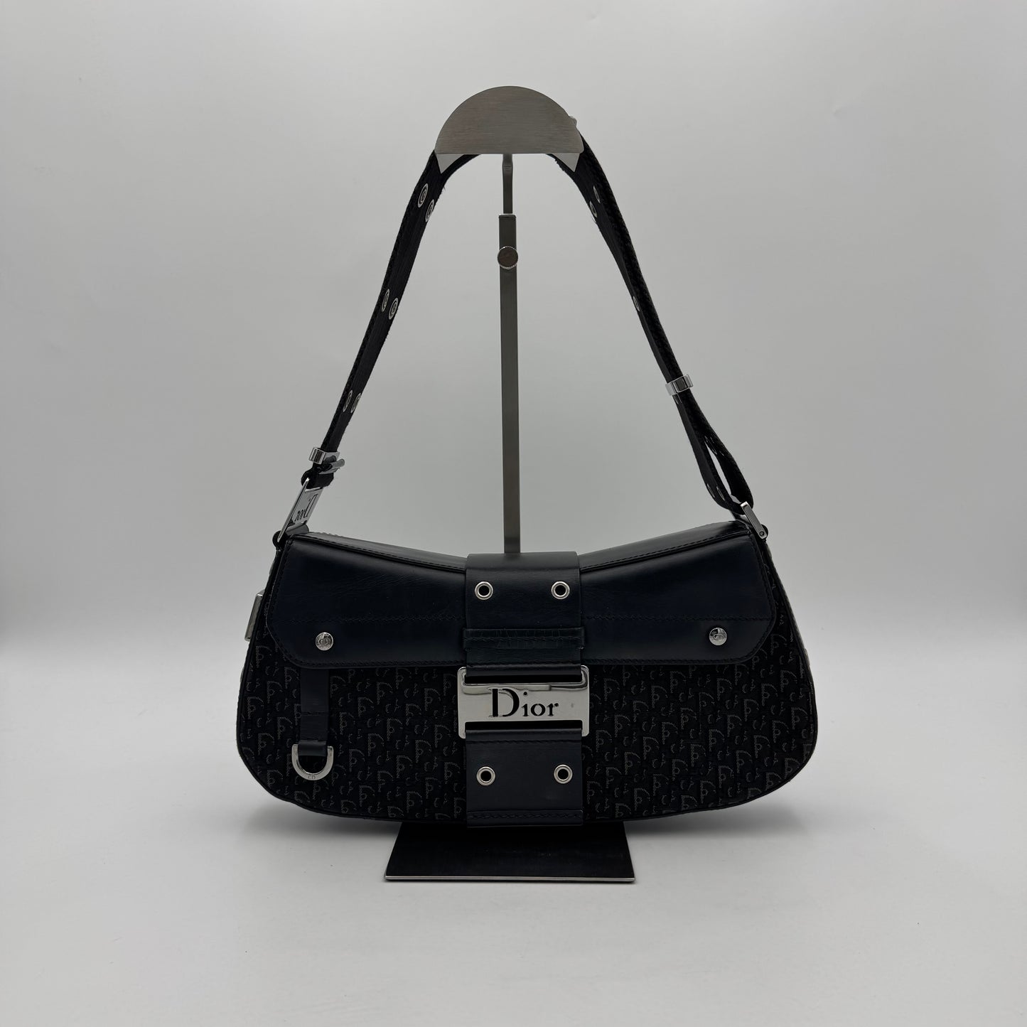 Christian Dior Black Trotter Canvas and Leather Street Chic Columbus