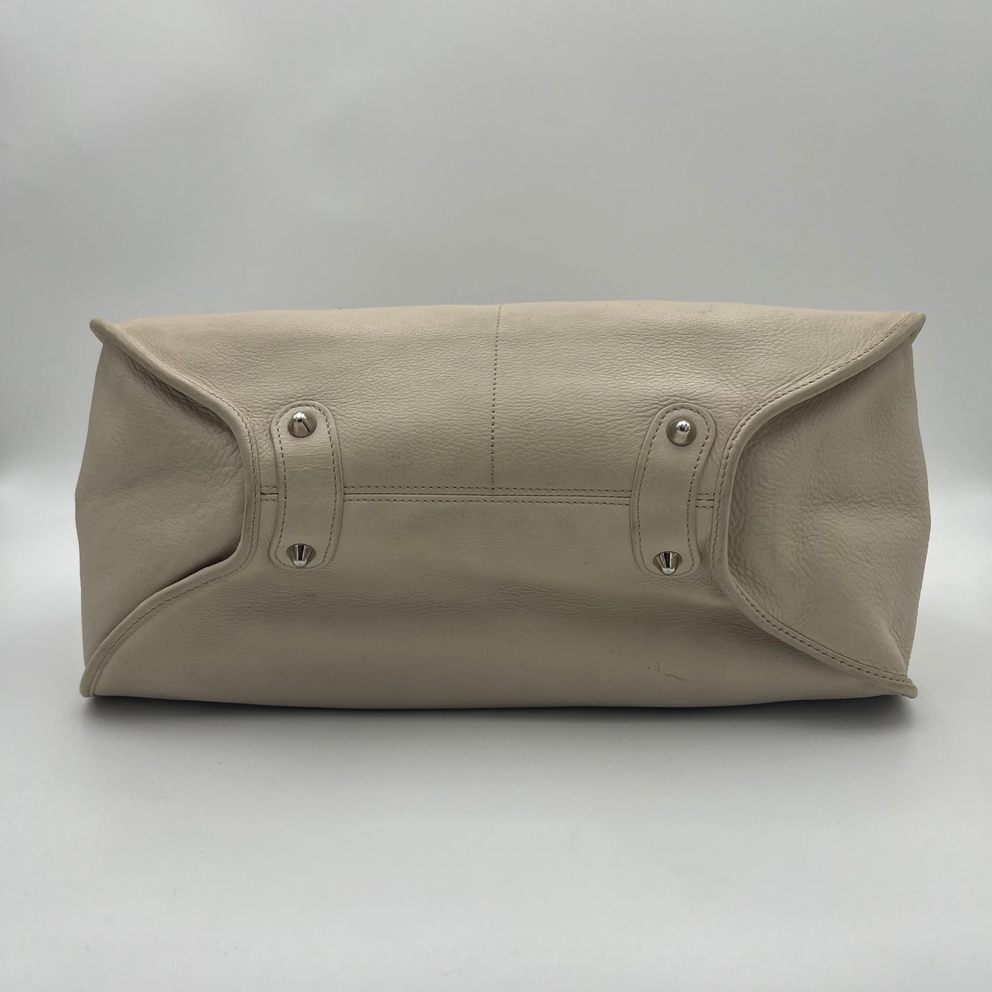 Christian Dior White Leather 61 Hobo Bag