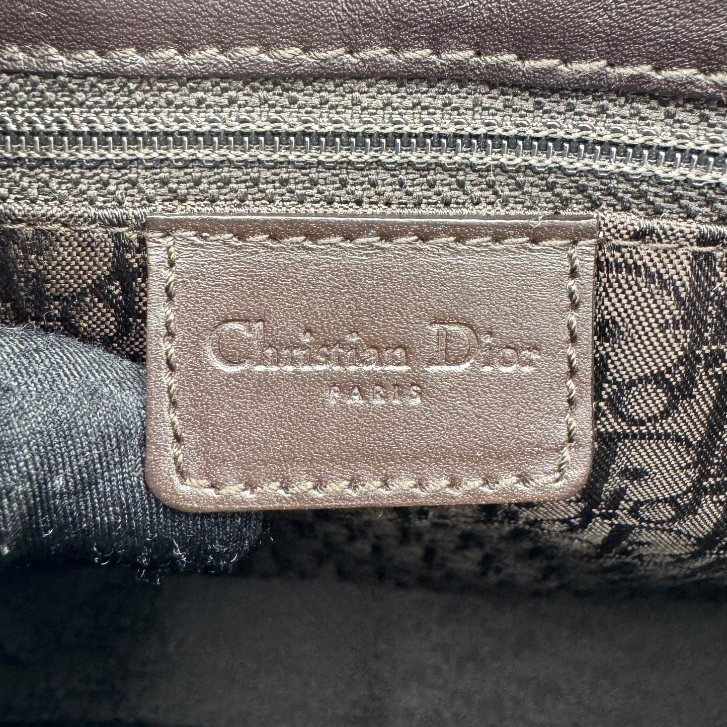 Christian Dior Dark Brown Leather Street Chic Messenger Bag