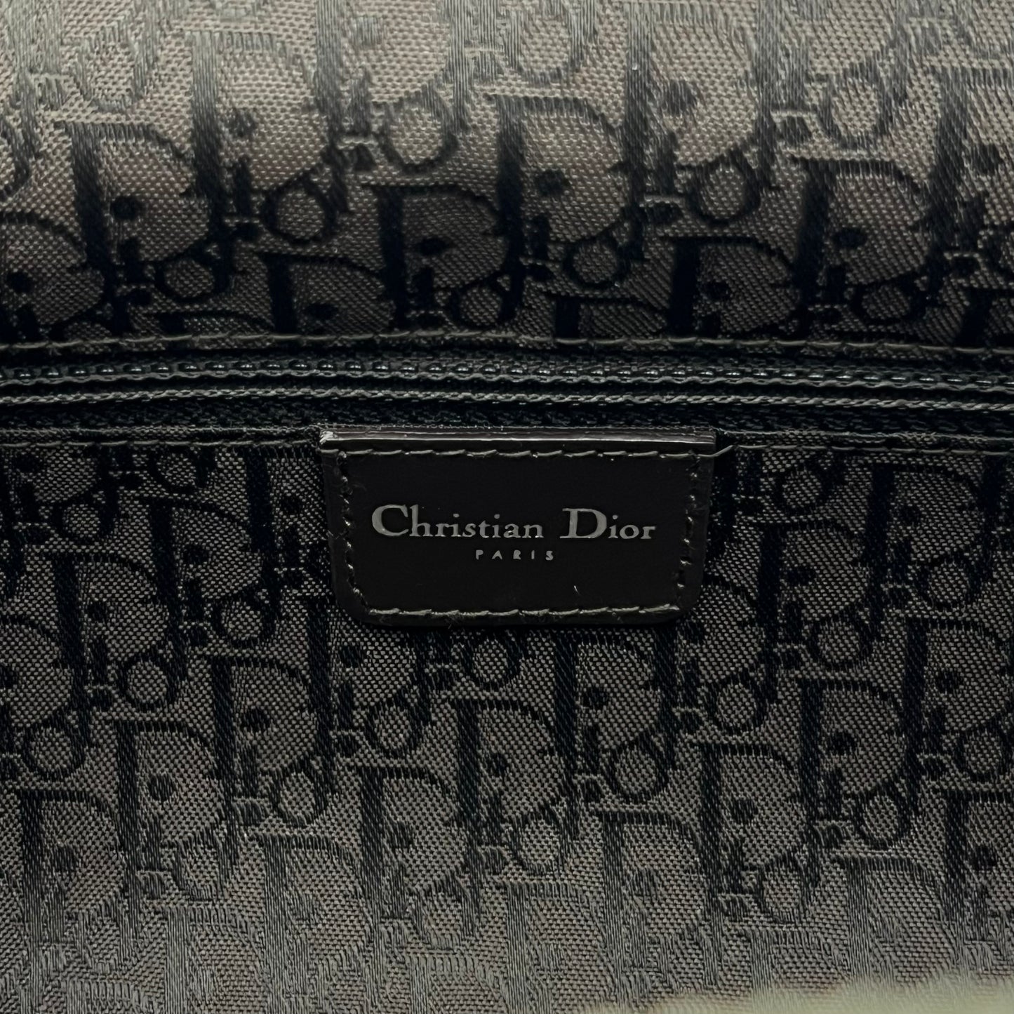 Christian Dior White Leather Embroidered Flower Handbag