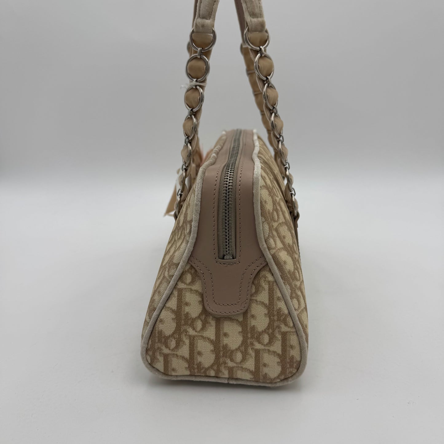 Christian Dior Beige Romantique Trotter Boston Shoulder Bag