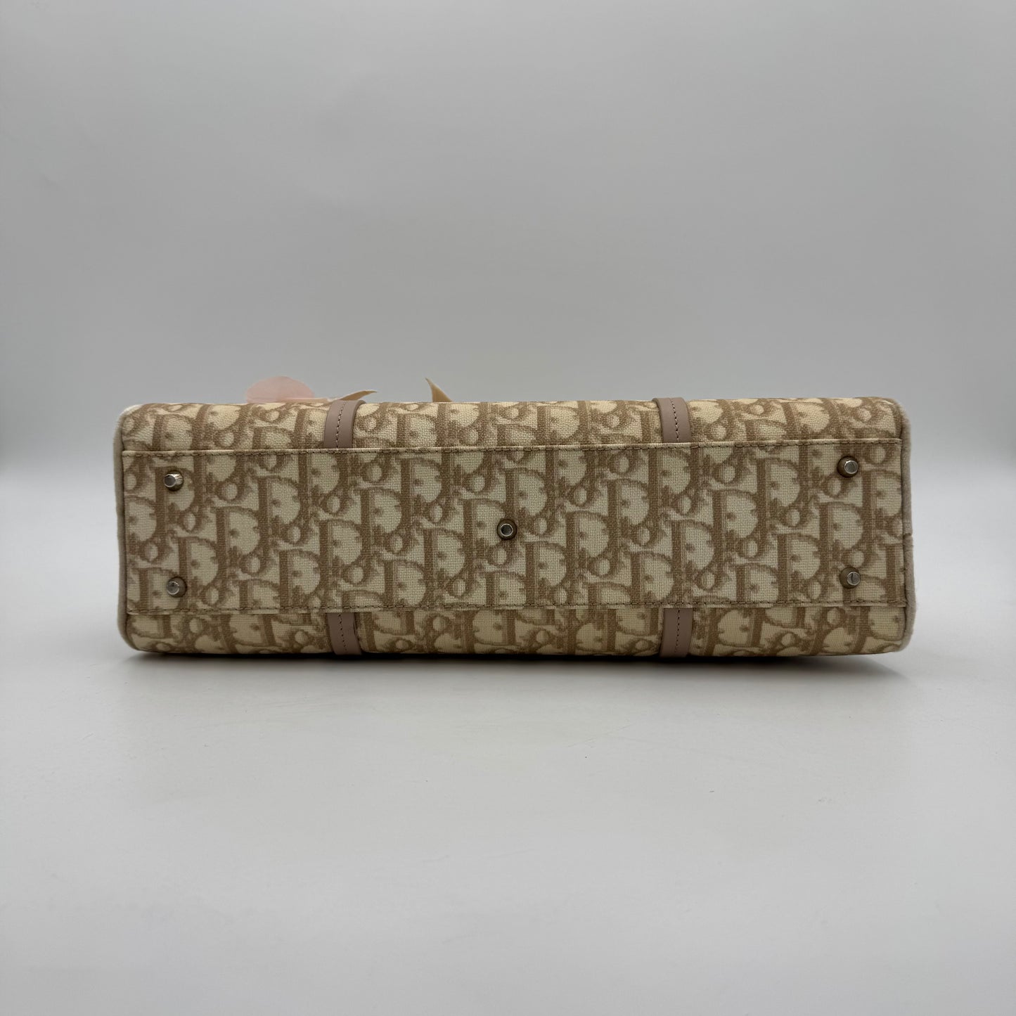 Christian Dior Beige Romantique Trotter Boston Shoulder Bag
