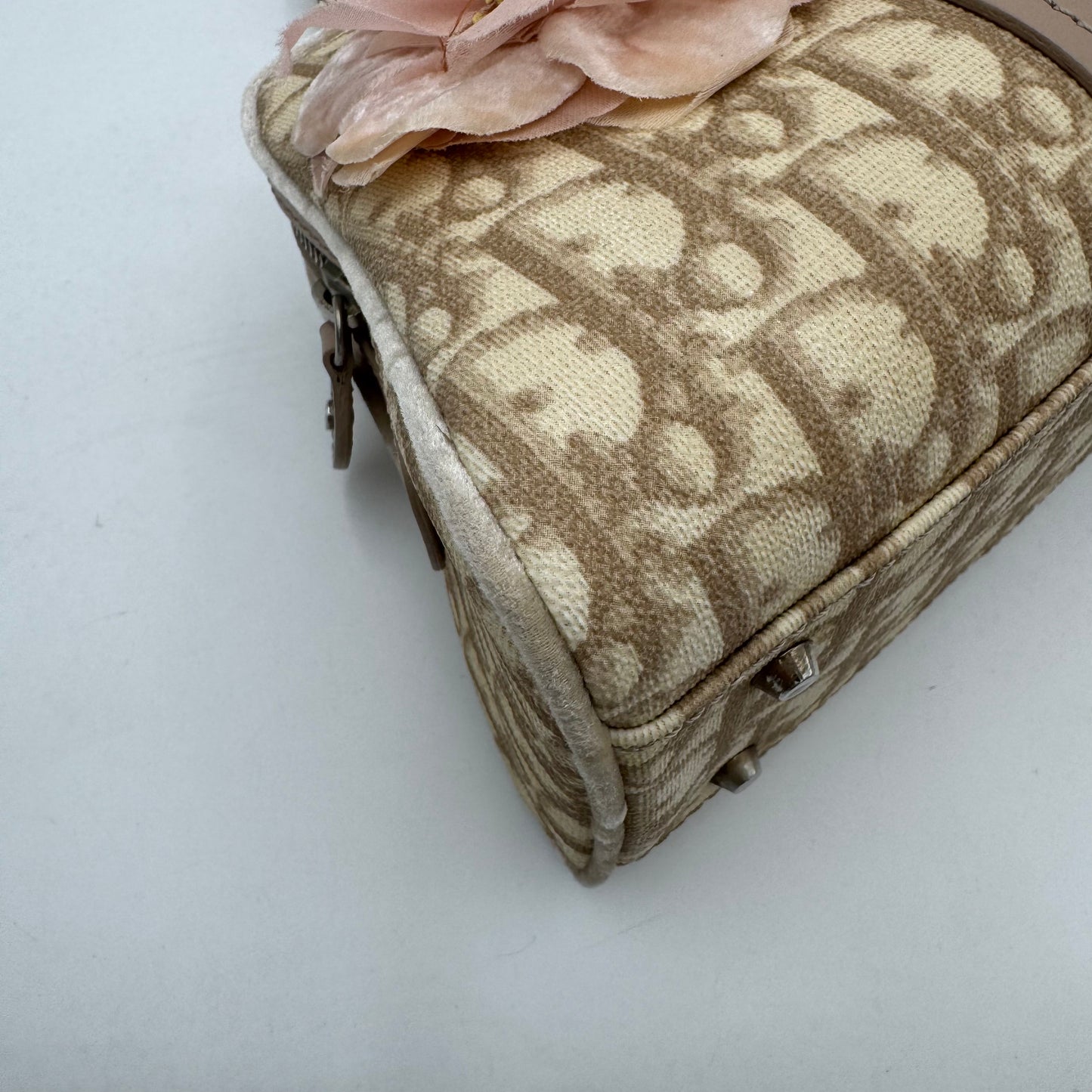 Christian Dior Beige Romantique Trotter Boston Shoulder Bag
