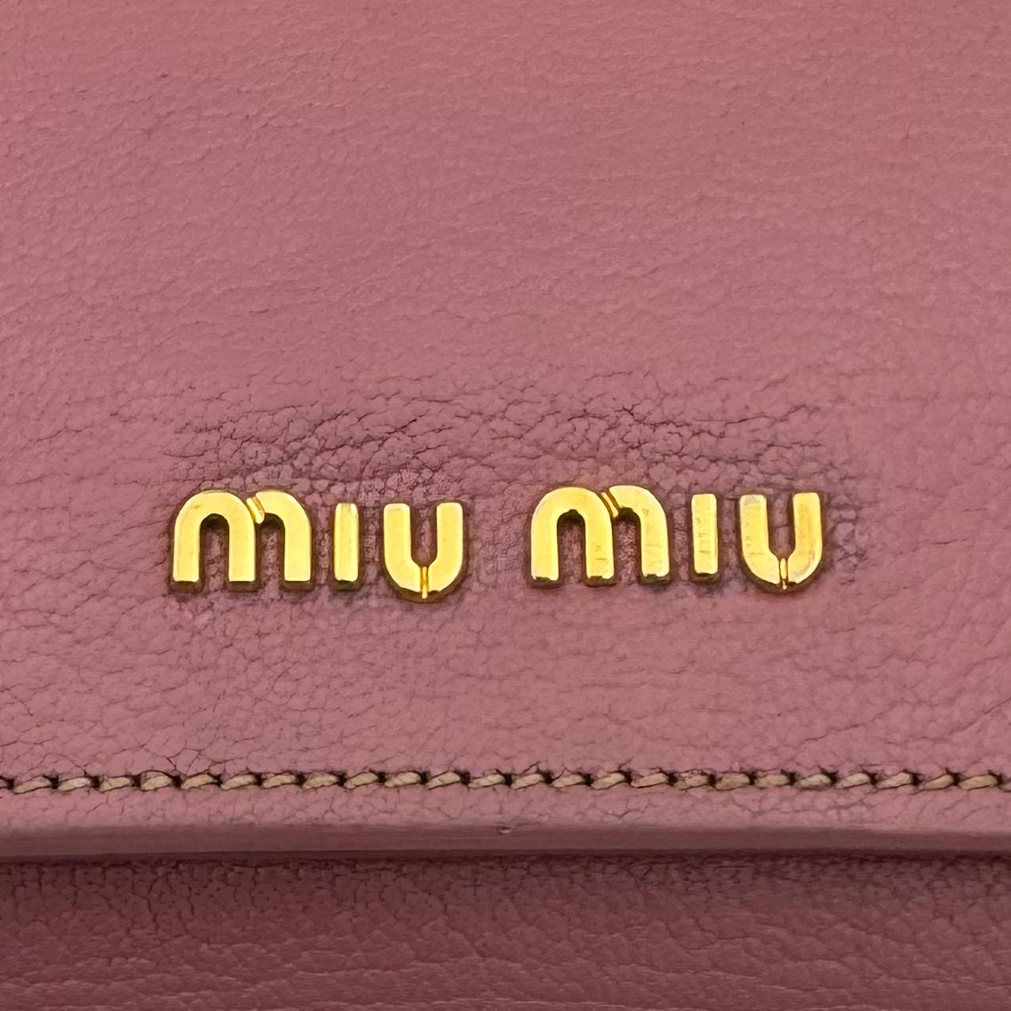Miu Miu Pink Madras Leather Handbag GHW