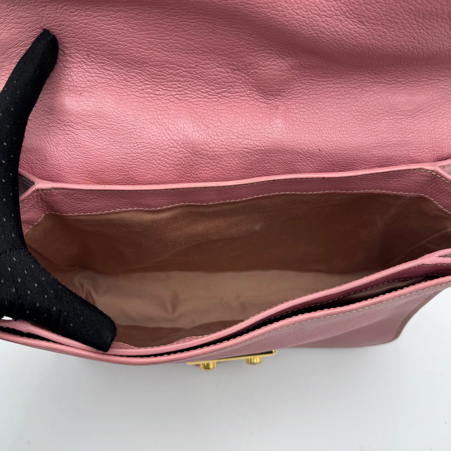 Miu Miu Pink Madras Leather Handbag GHW