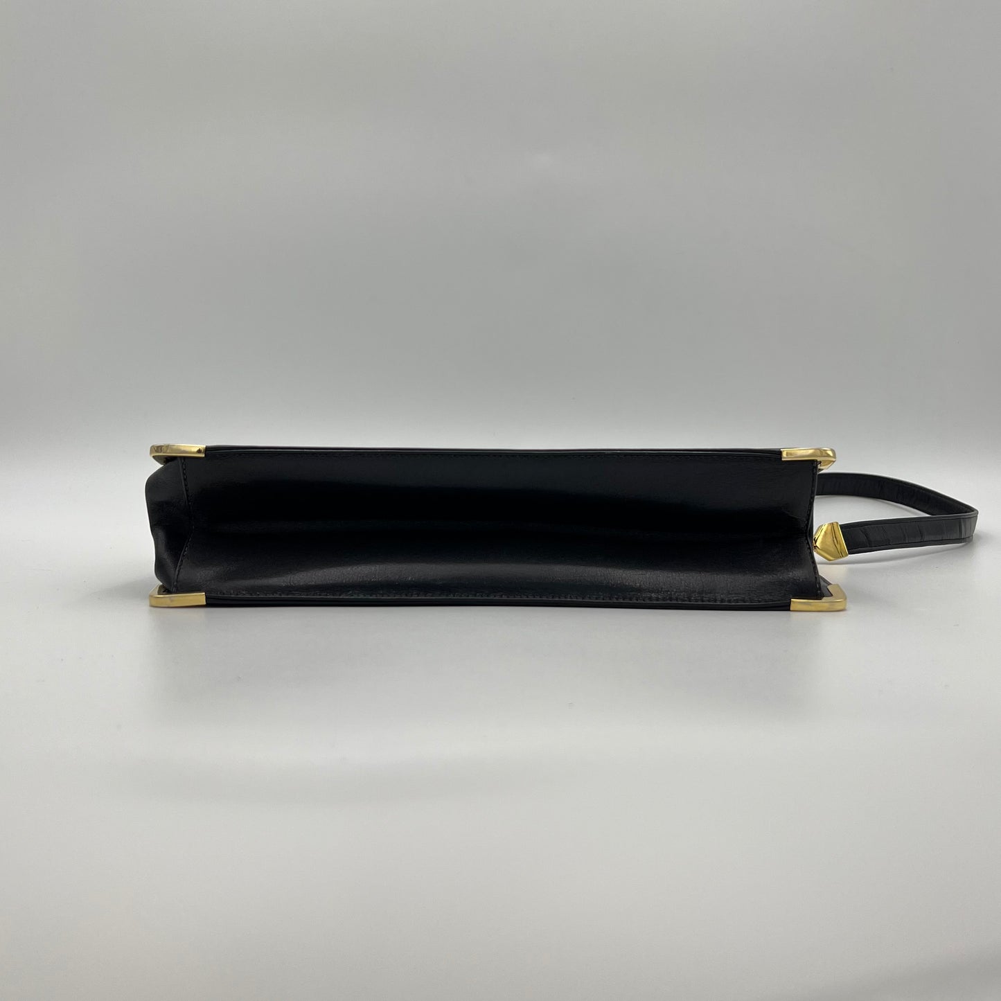 Christian Dior Black Leather Logo Box Shoulder Bag