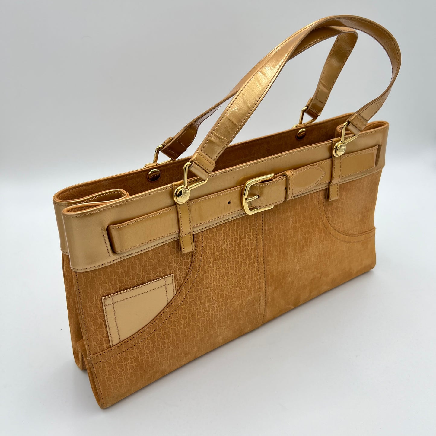 Christian Dior John Galliano Yellow Trotter Pocket Handbag