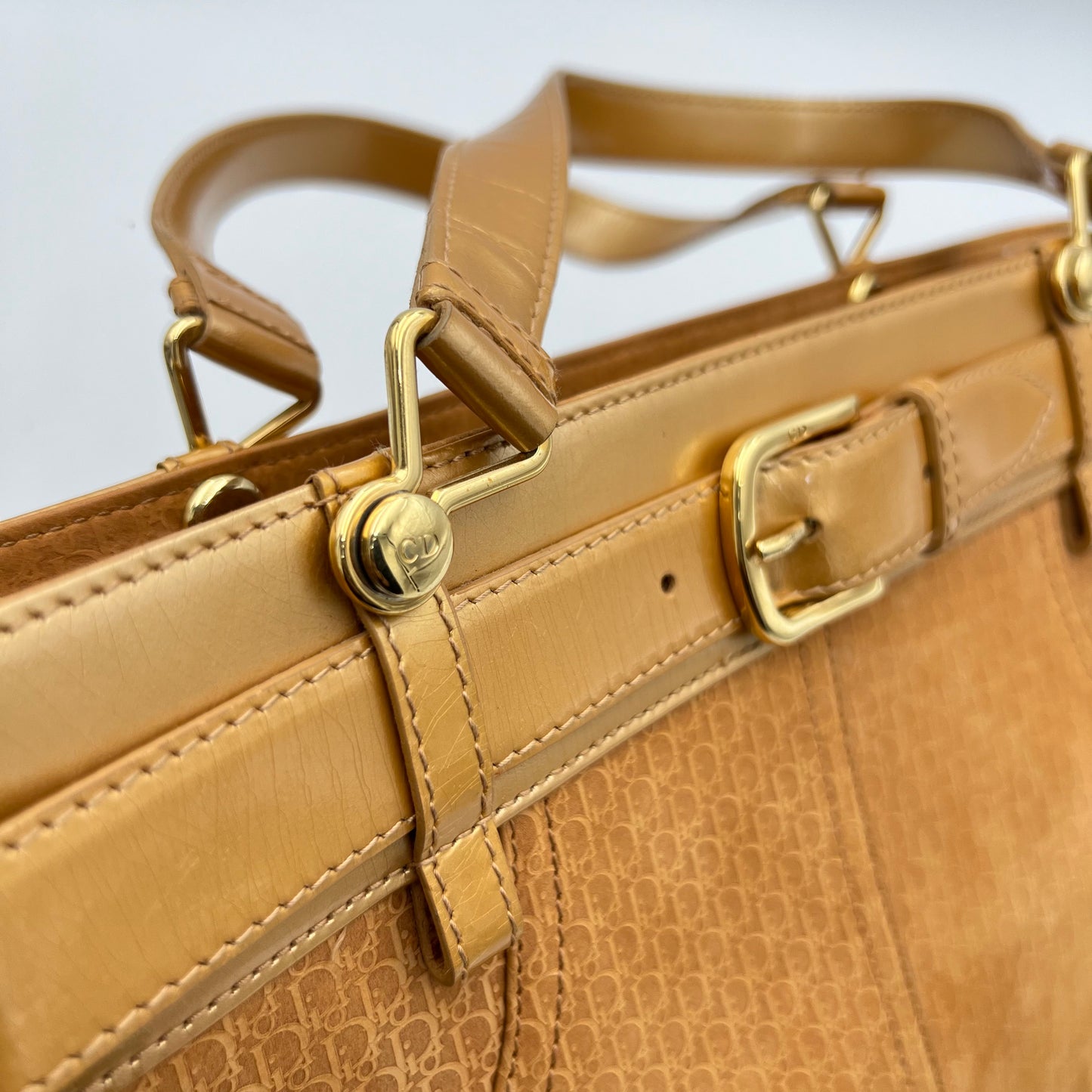 Christian Dior John Galliano Yellow Trotter Pocket Handbag