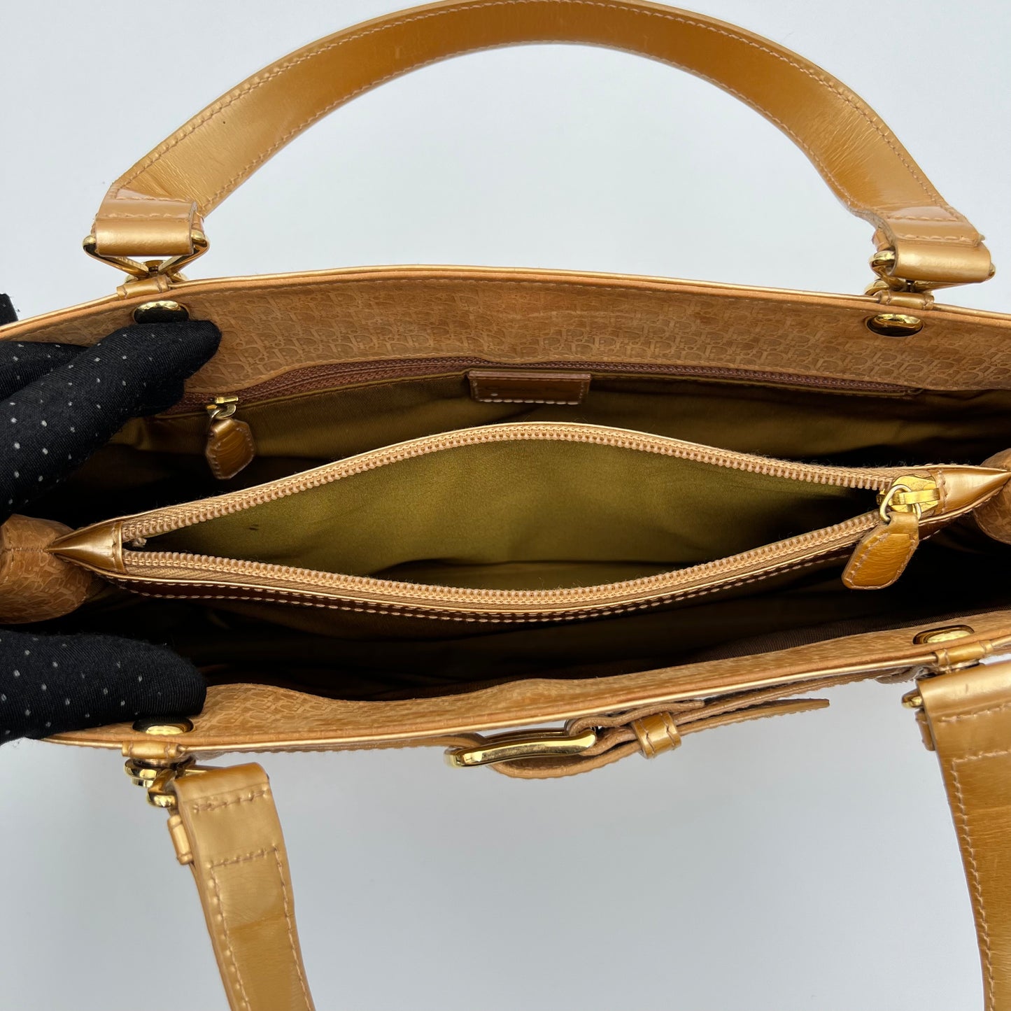 Christian Dior John Galliano Yellow Trotter Pocket Handbag