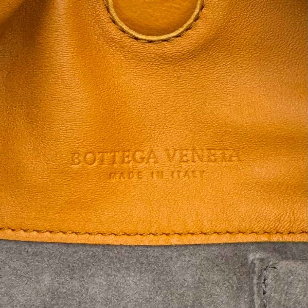 Bottega Veneta Orange Intrecciato Campana Hobo Shoulder Bag