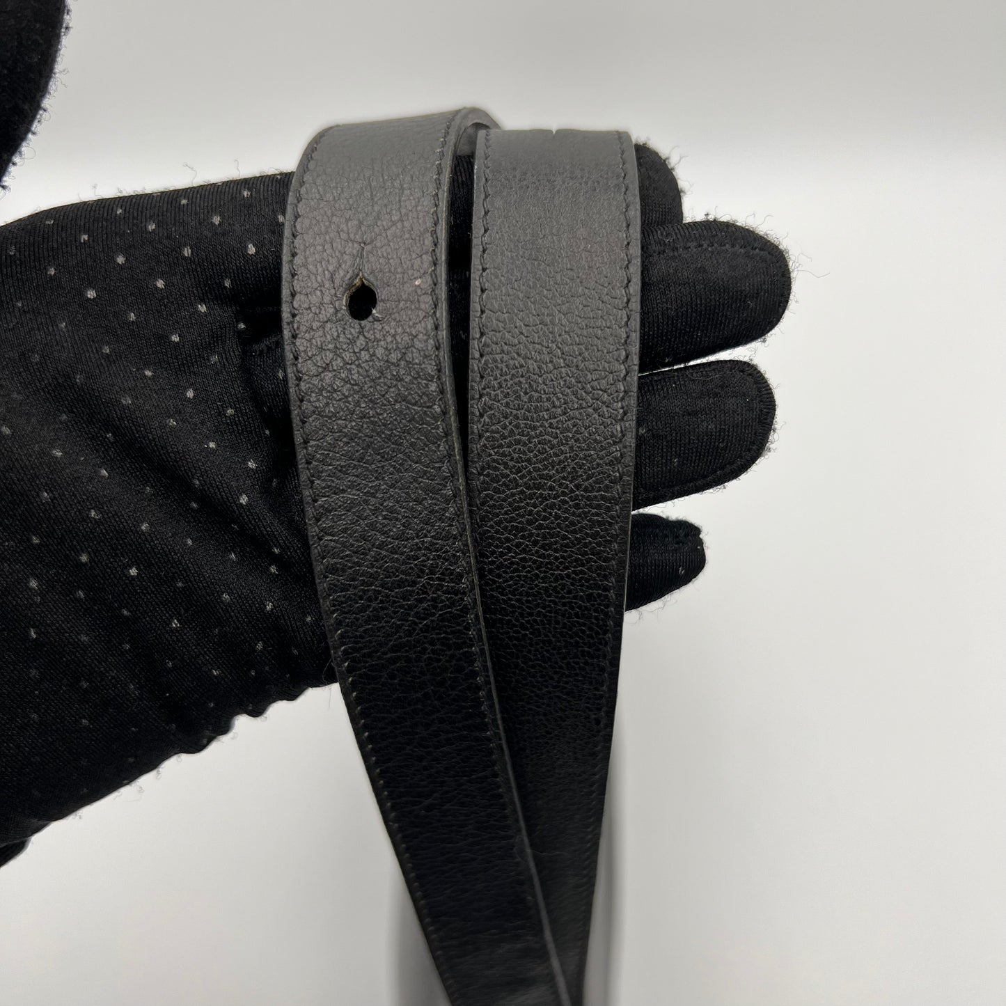 Christian Dior Vintage Black Leather Logo Plate Shoulder Bag