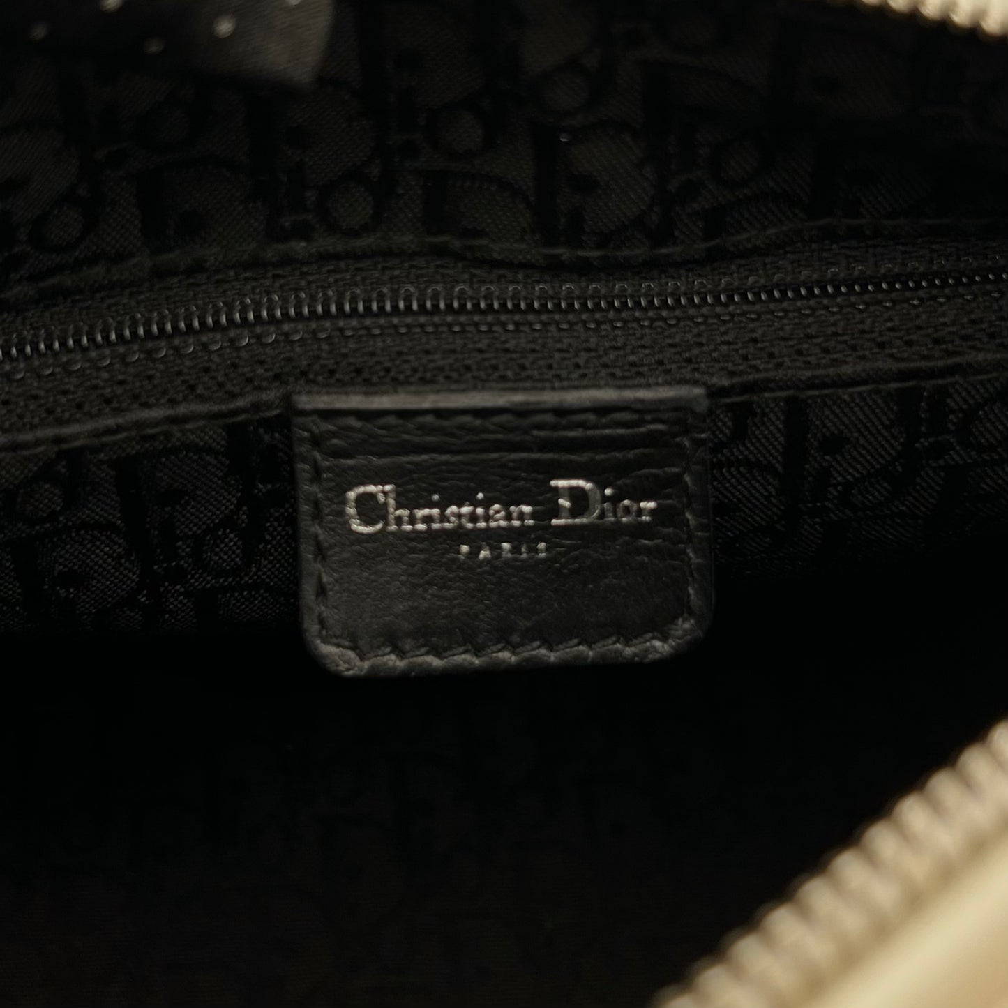 Christian Dior White Leather Cannage Lady Dior SHW