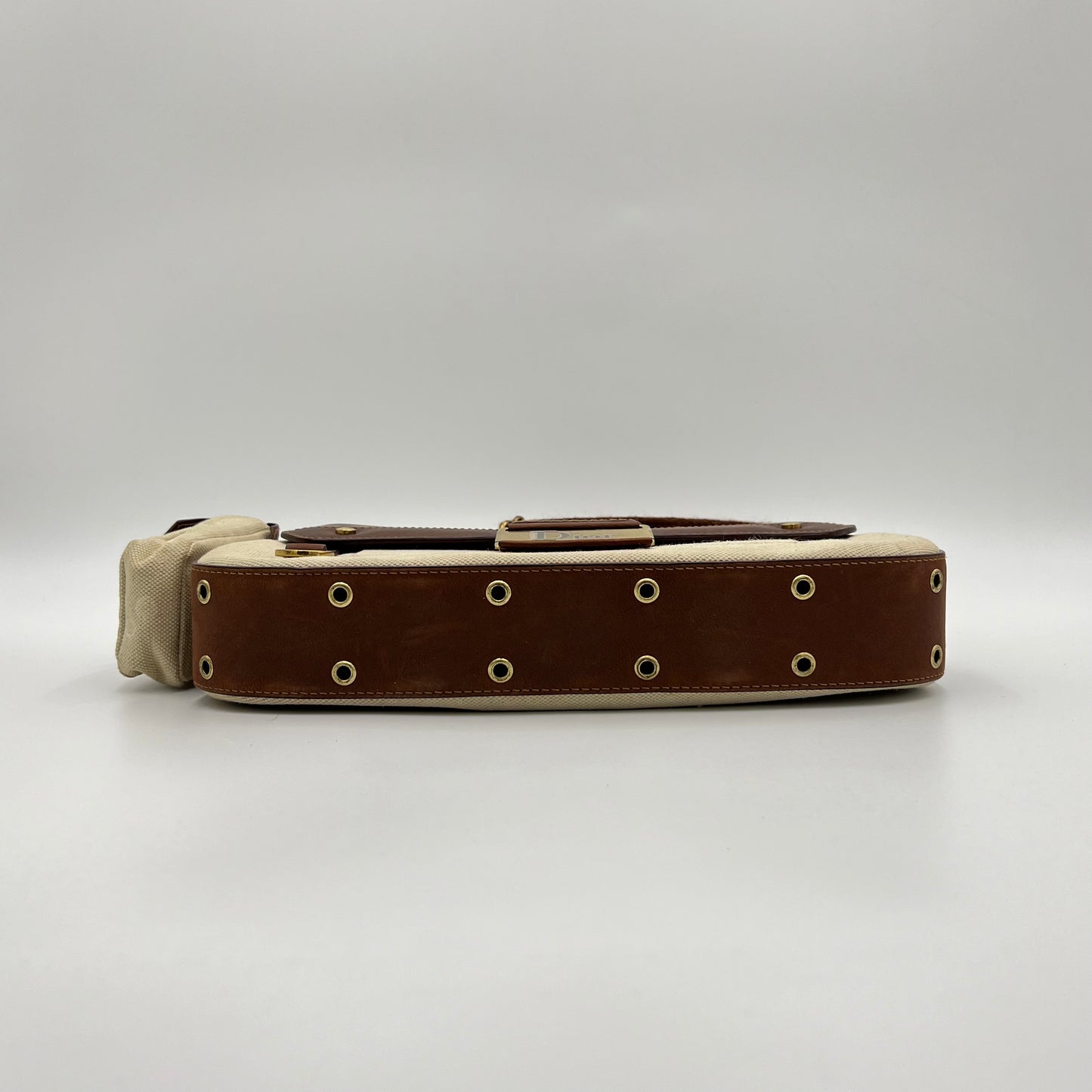 Christian Dior Beige Canvas Brown Leather Street Chic Cargo Columbus