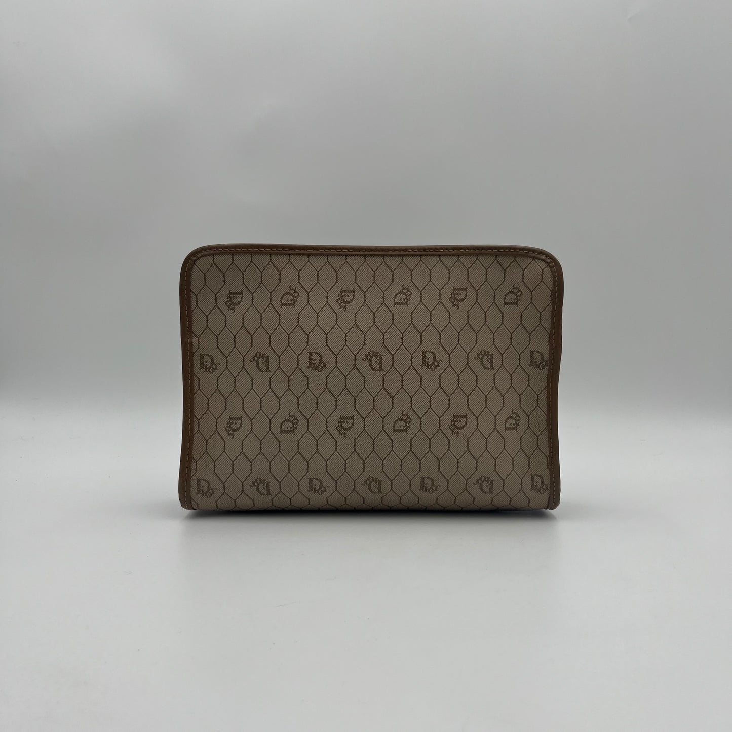 Christian Dior Light Honeycomb Zip Clutch