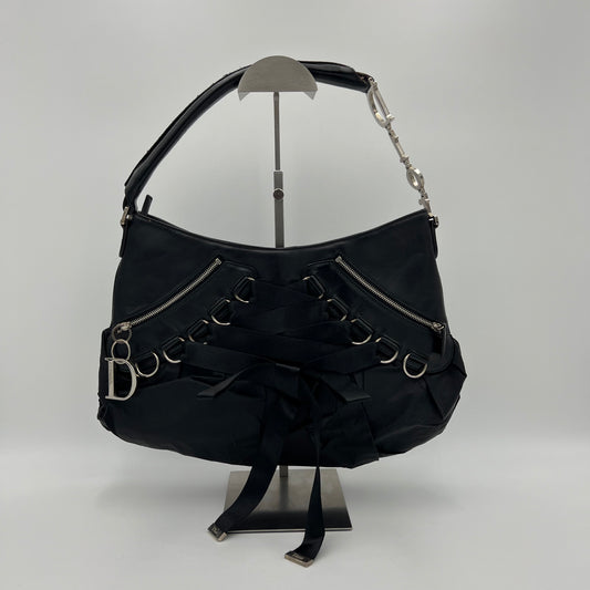 Christian Dior John Galliano Black Ballet Corset Shoulder Bag