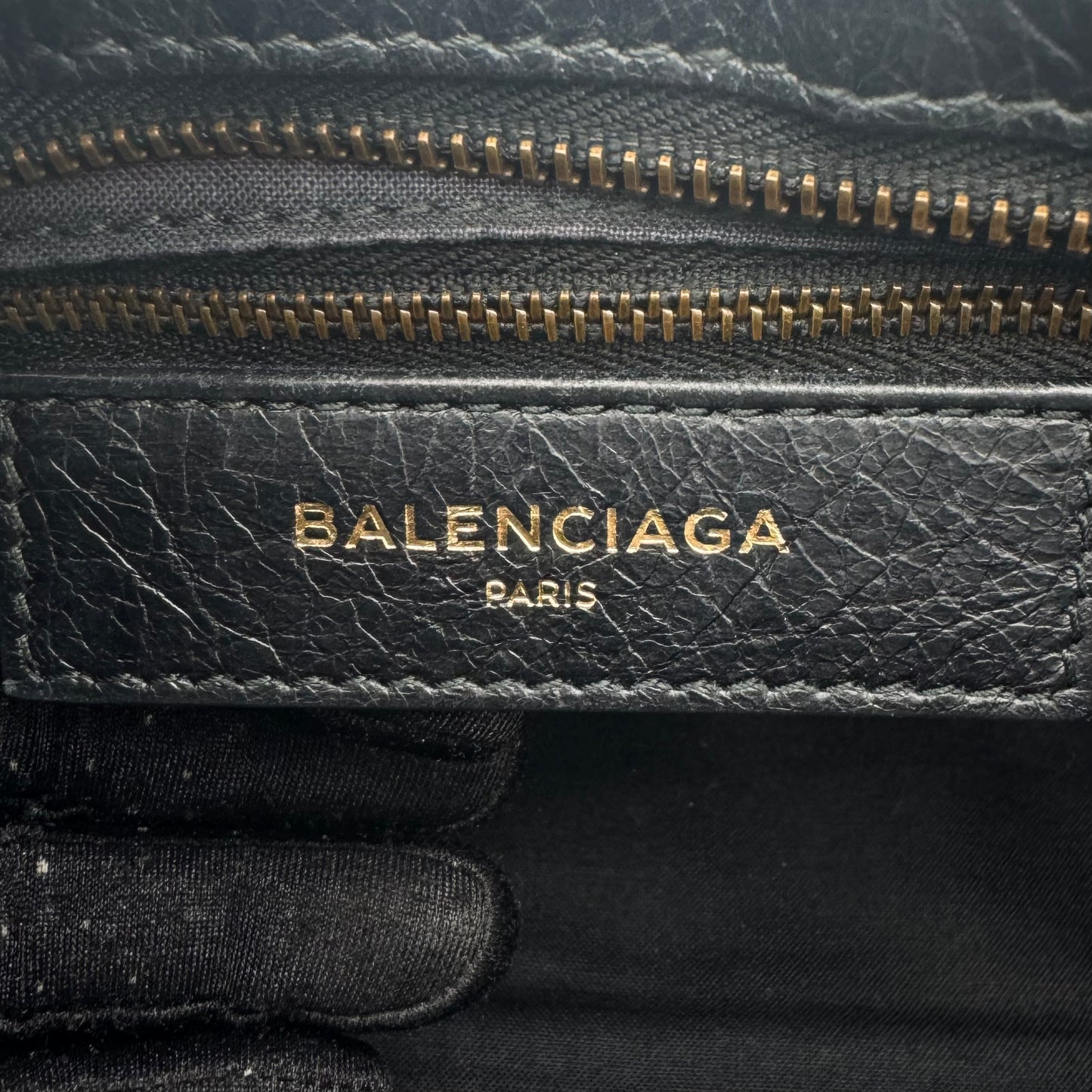 Balenciaga Black Graffiti Small City