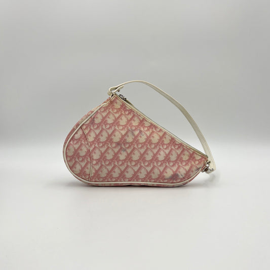 Christian Dior Pink Monogram PVC Mini Saddle Pochette