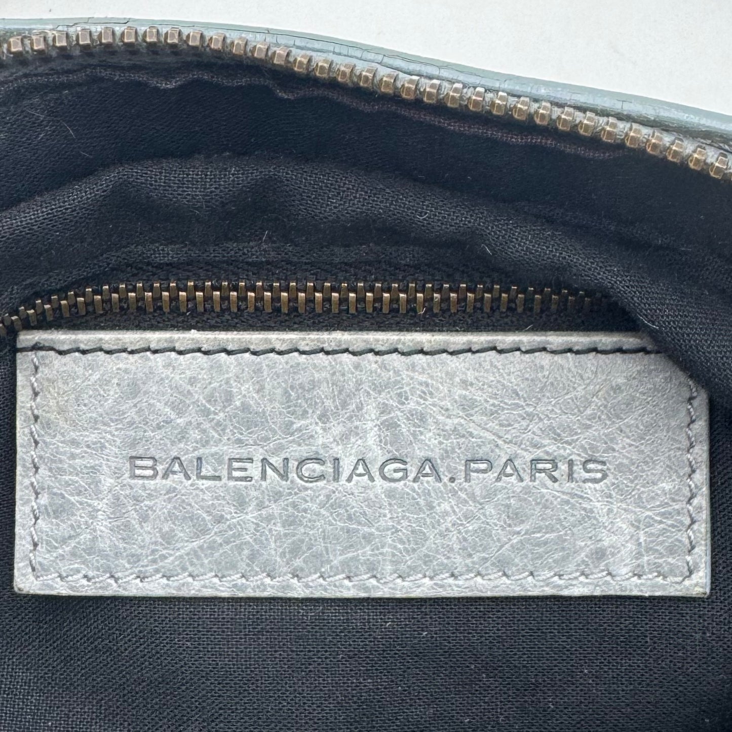 Balenciaga Gray Leather Watercolor Nylon First