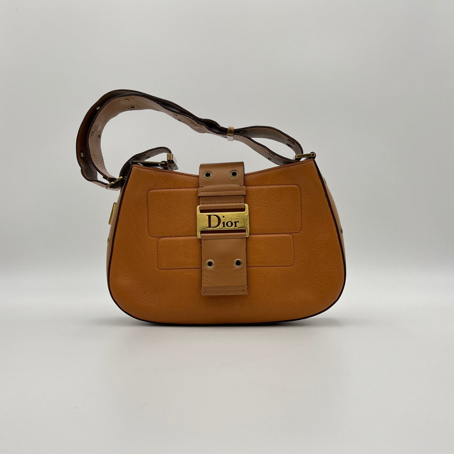 Christian Dior Tan Leather Street Chic Hobo Bag