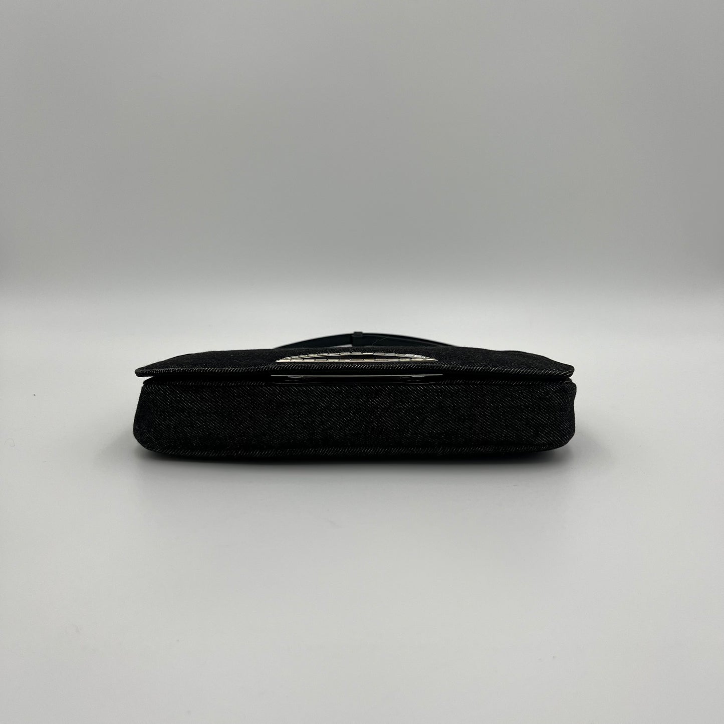 Christian Dior Gray Denim Malice Pearl Baguette