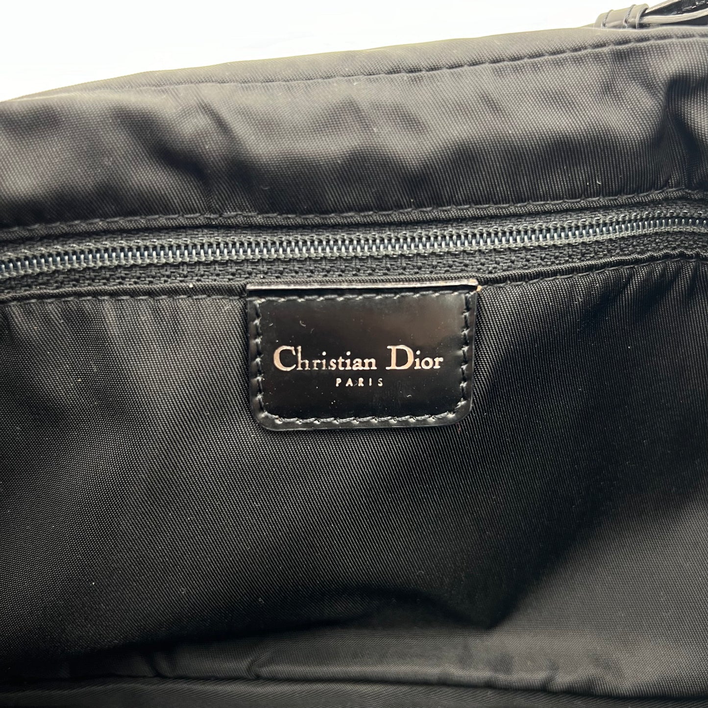 Christian Dior Gray Denim Malice Pearl Baguette