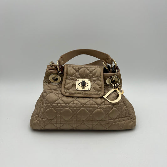 Christian Dior Gold Cannage Charming Lock Handbag