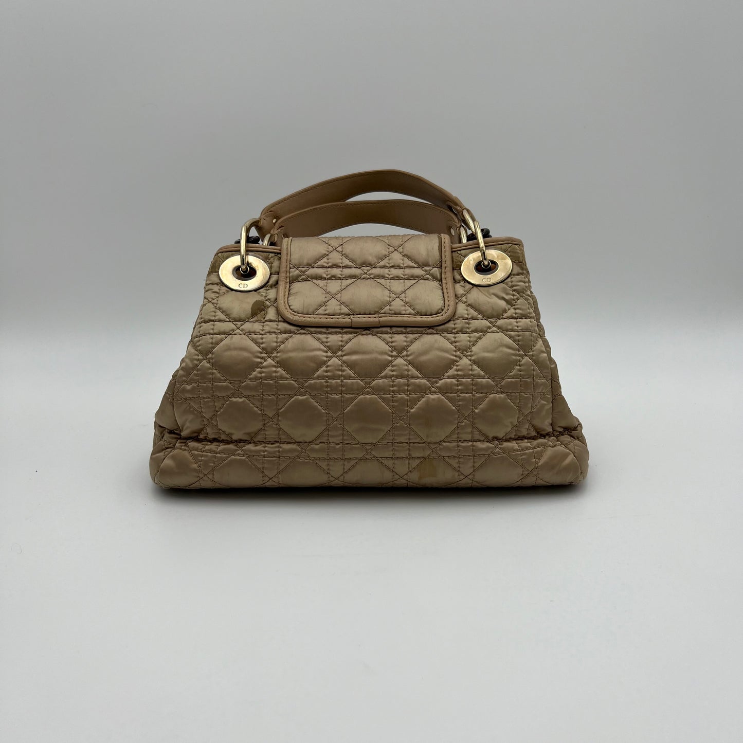Christian Dior Gold Cannage Charming Lock Handbag