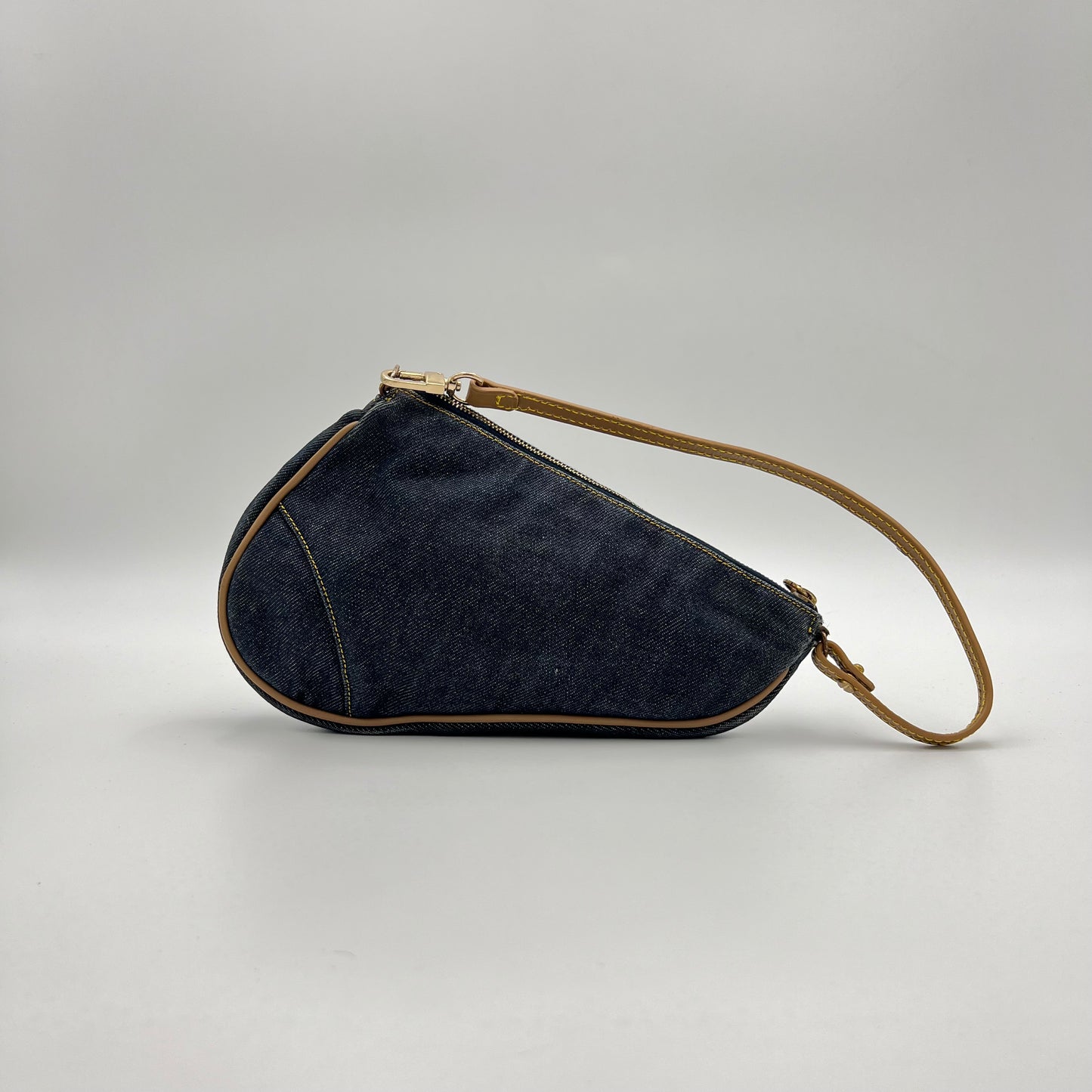 Christian Dior Denim Mini Saddle Pochette
