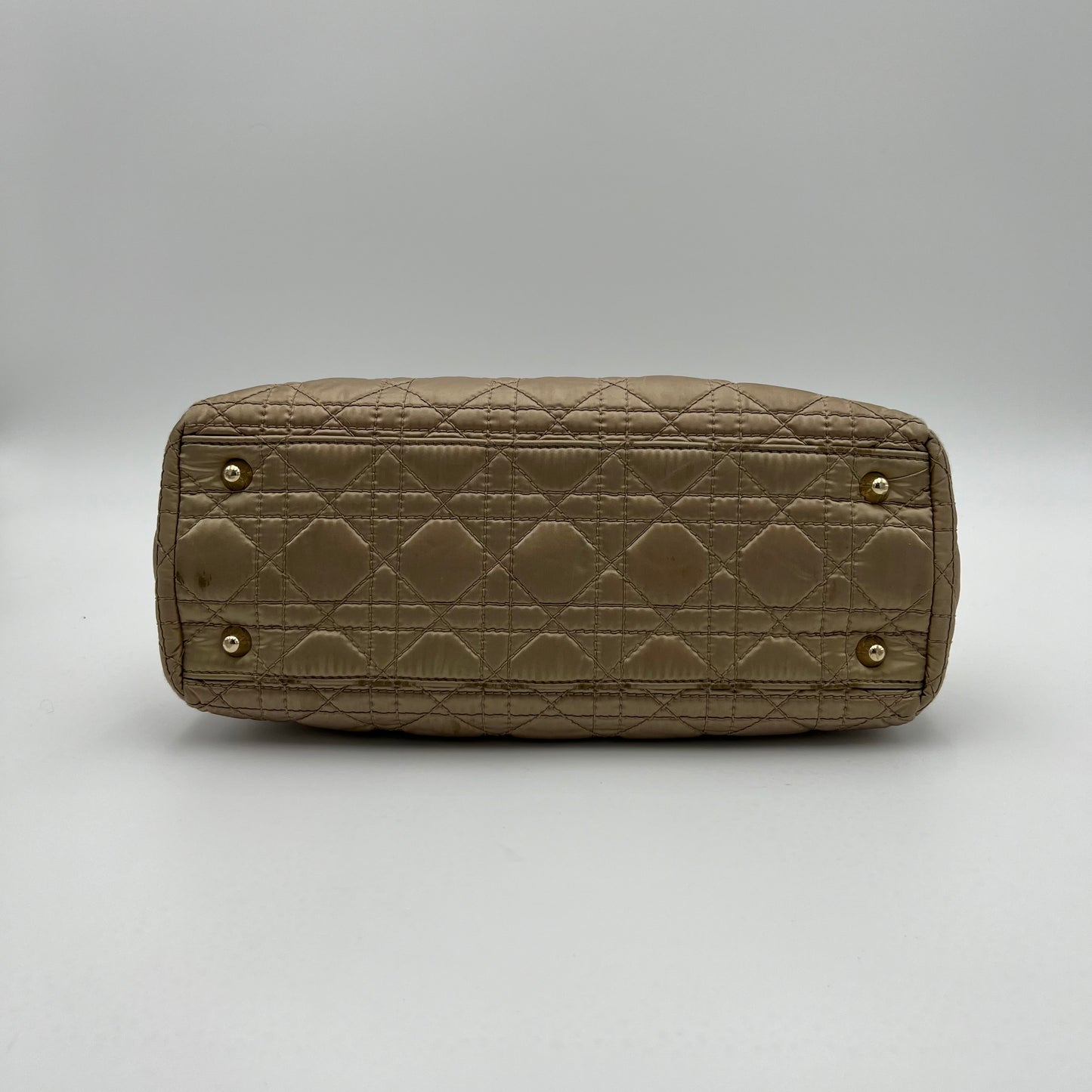 Christian Dior Gold Cannage Charming Lock Handbag