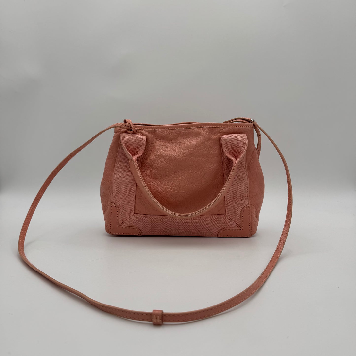 Balenciaga Pink Leather Navy Cabas XS