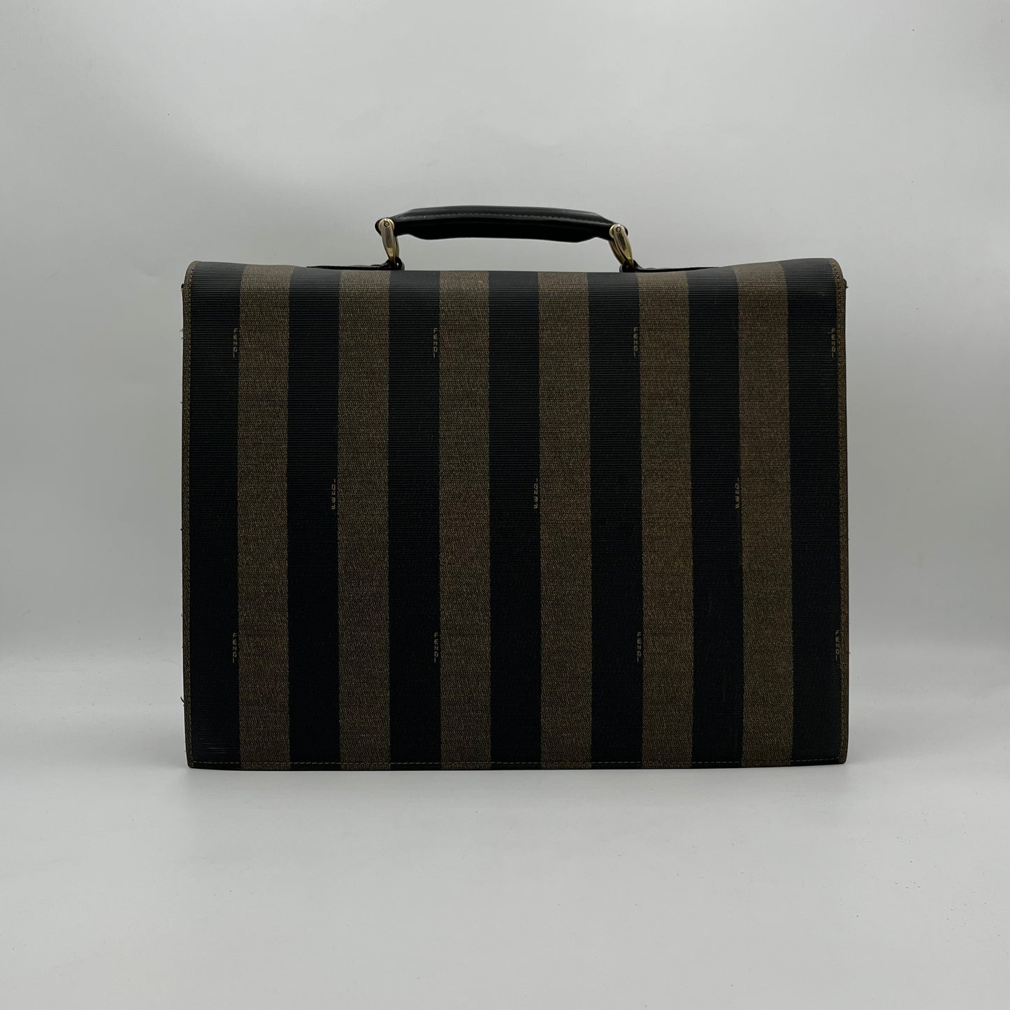 Fendi Vintage Pequin Briefcase