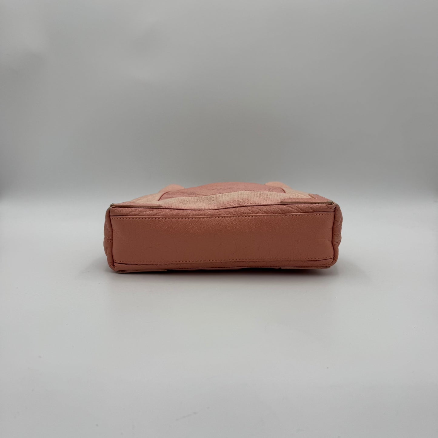 Balenciaga Pink Leather Navy Cabas XS
