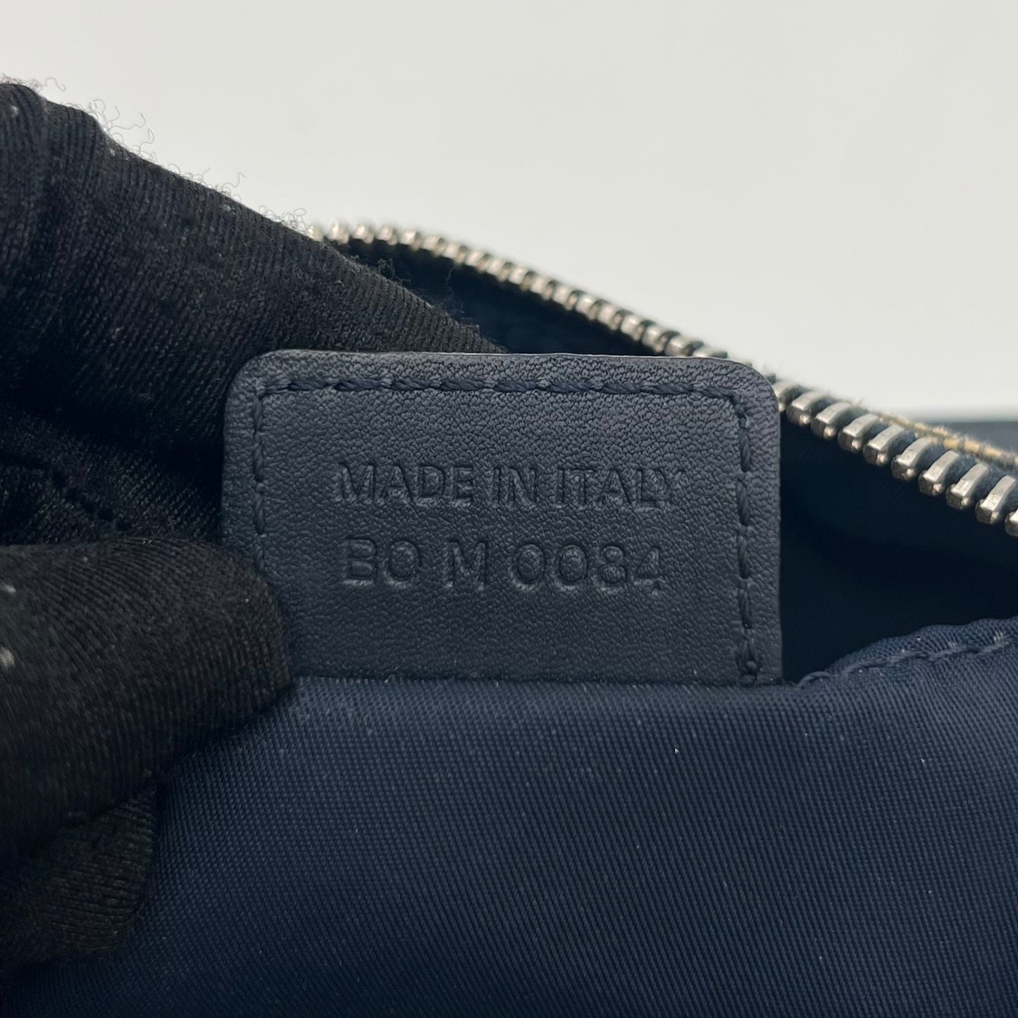 Christian Dior Blue Oblique Canvas D Charm Spellout Pochette
