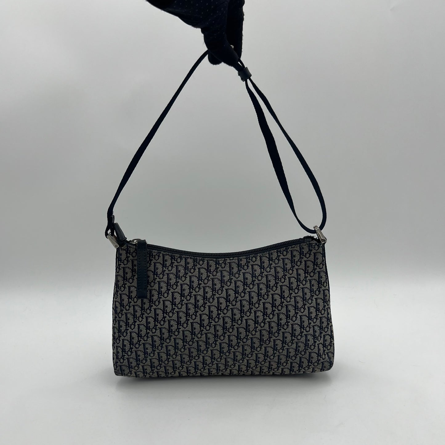 Christian Dior Navy Blue Trotter Hobo Pochette