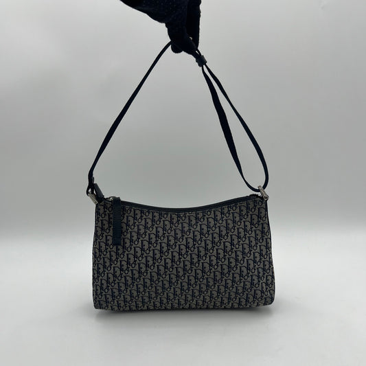 Christian Dior Navy Blue Trotter Hobo Pochette
