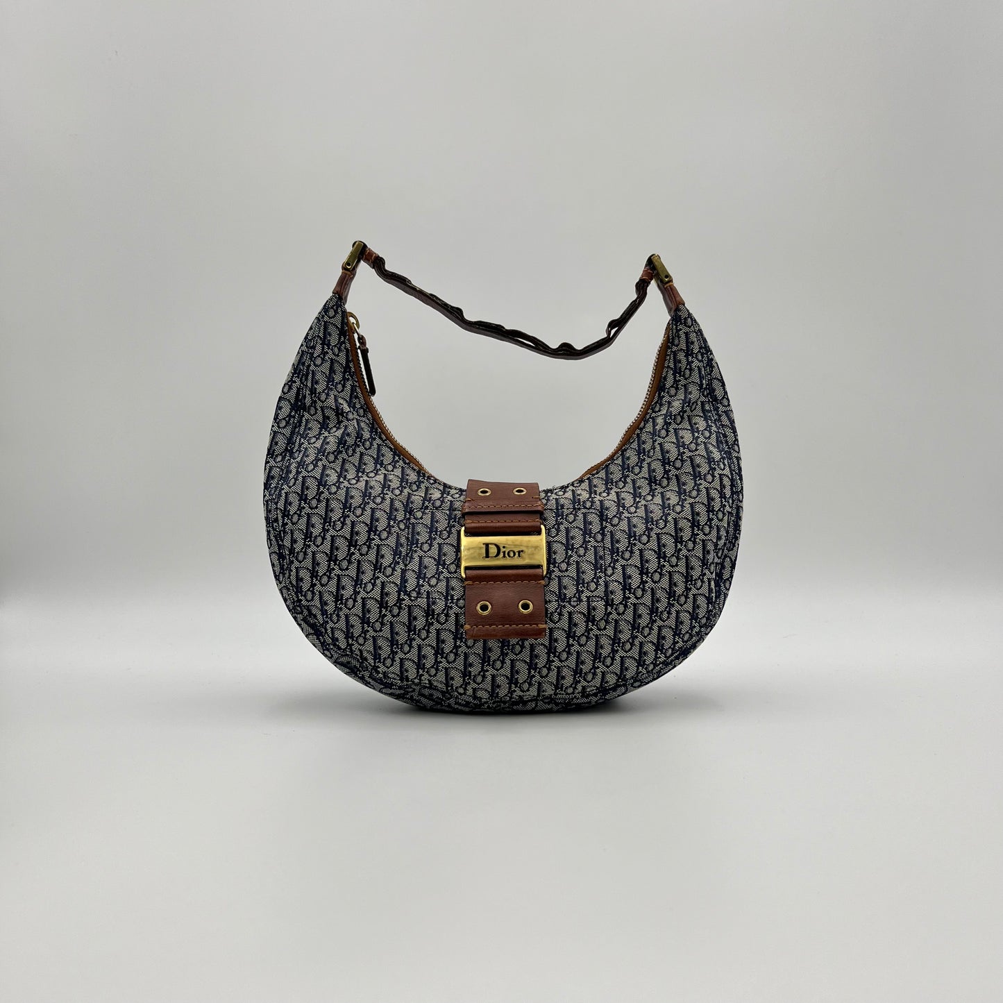 Christian Dior Navy Blue Trotter Street Chic Hobo Bag