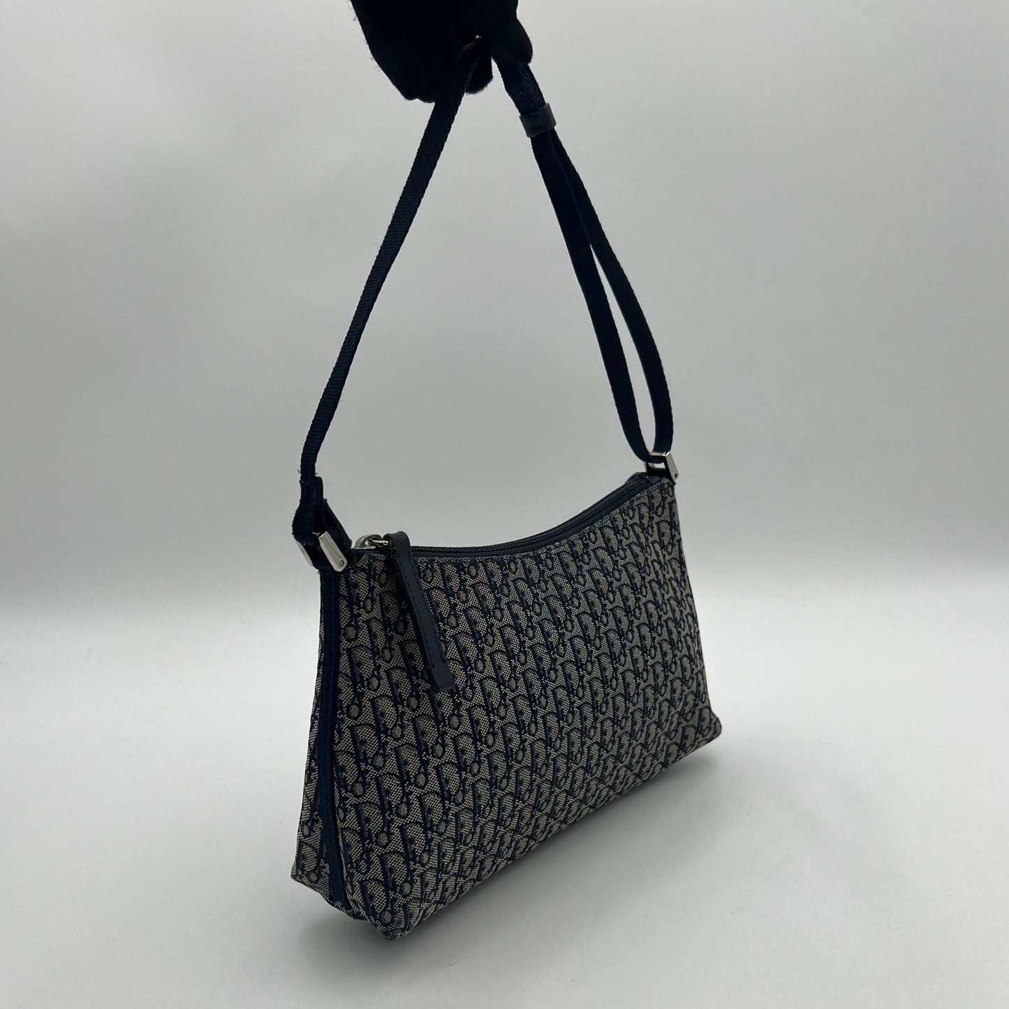 Christian Dior Navy Blue Trotter Hobo Pochette