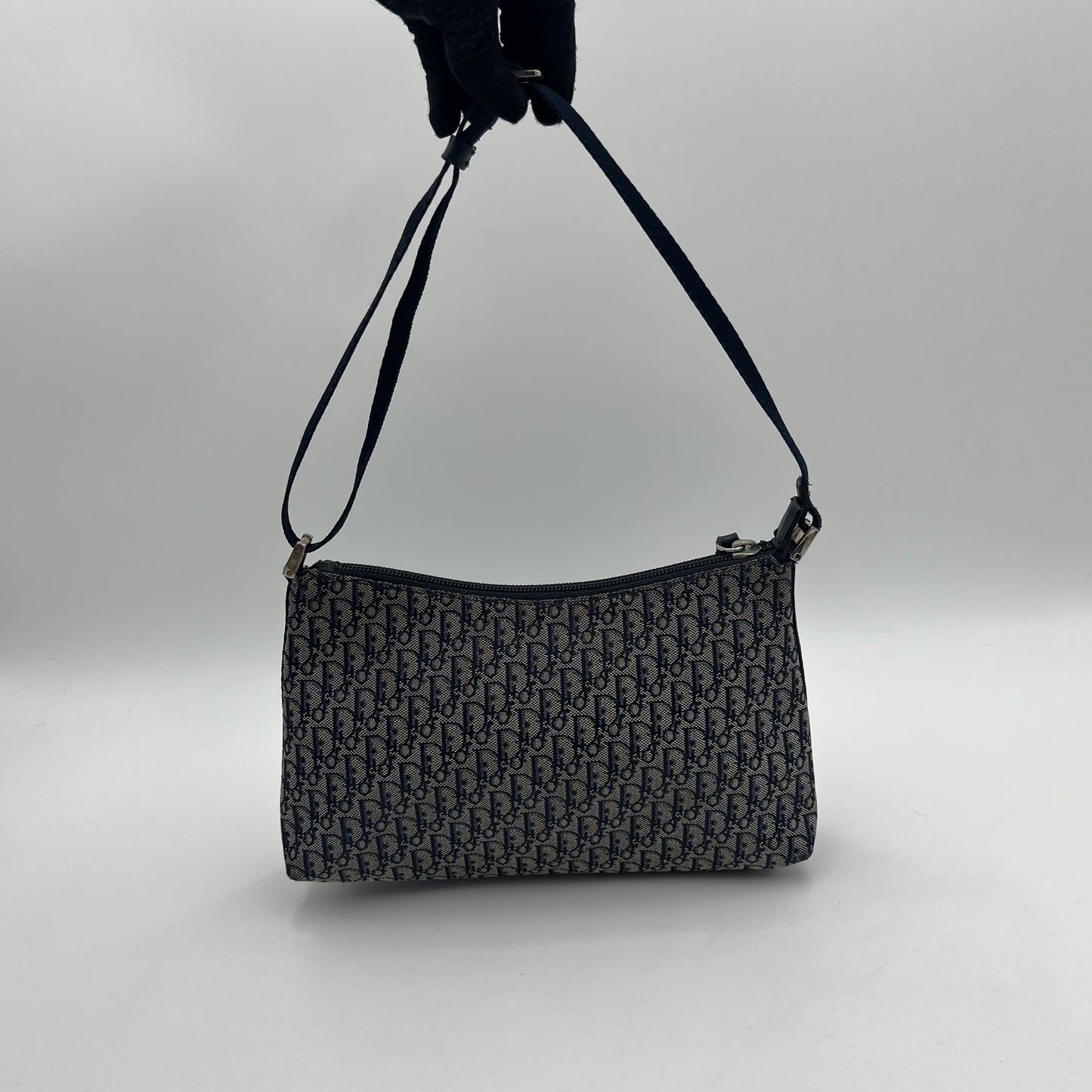 Christian Dior Navy Blue Trotter Hobo Pochette