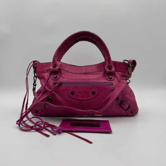 Balenciaga Magenta Pink Leather Classic First