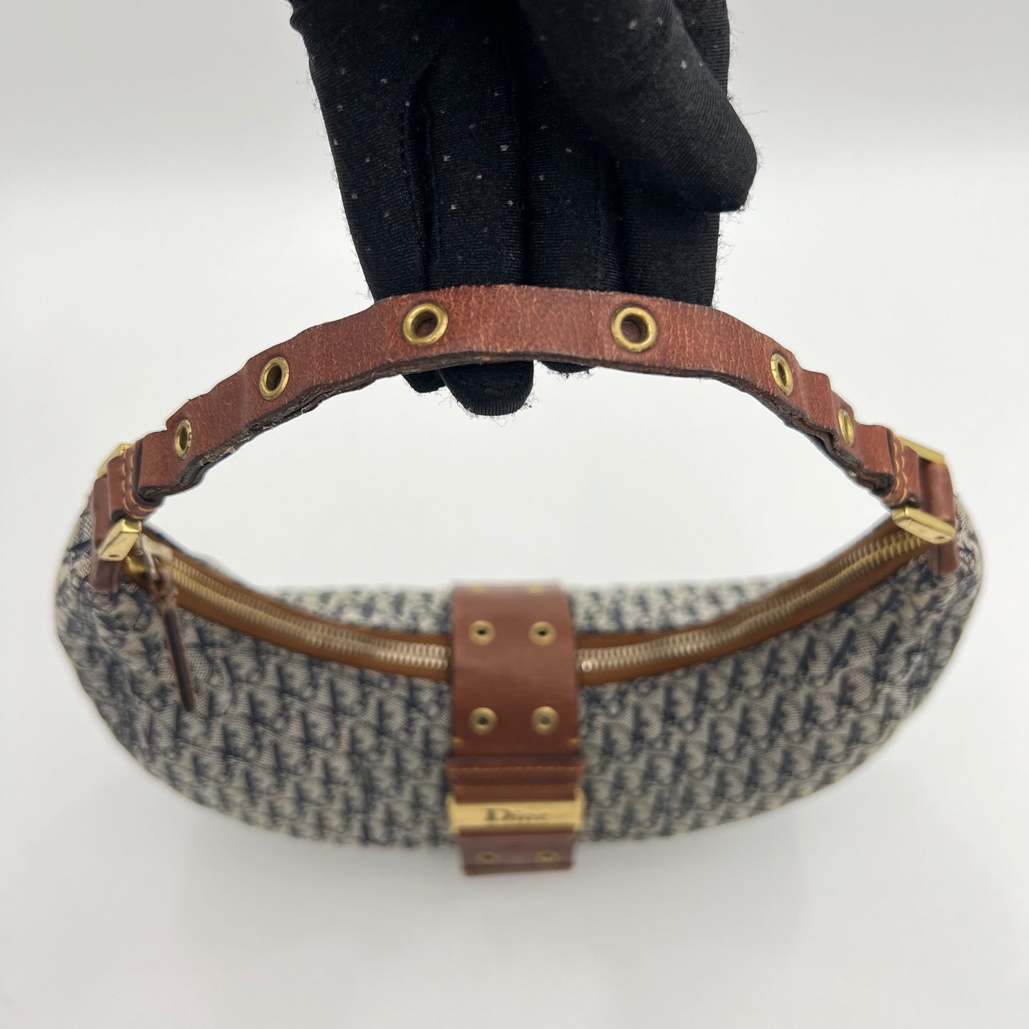 Christian Dior Navy Blue Trotter Street Chic Hobo Bag