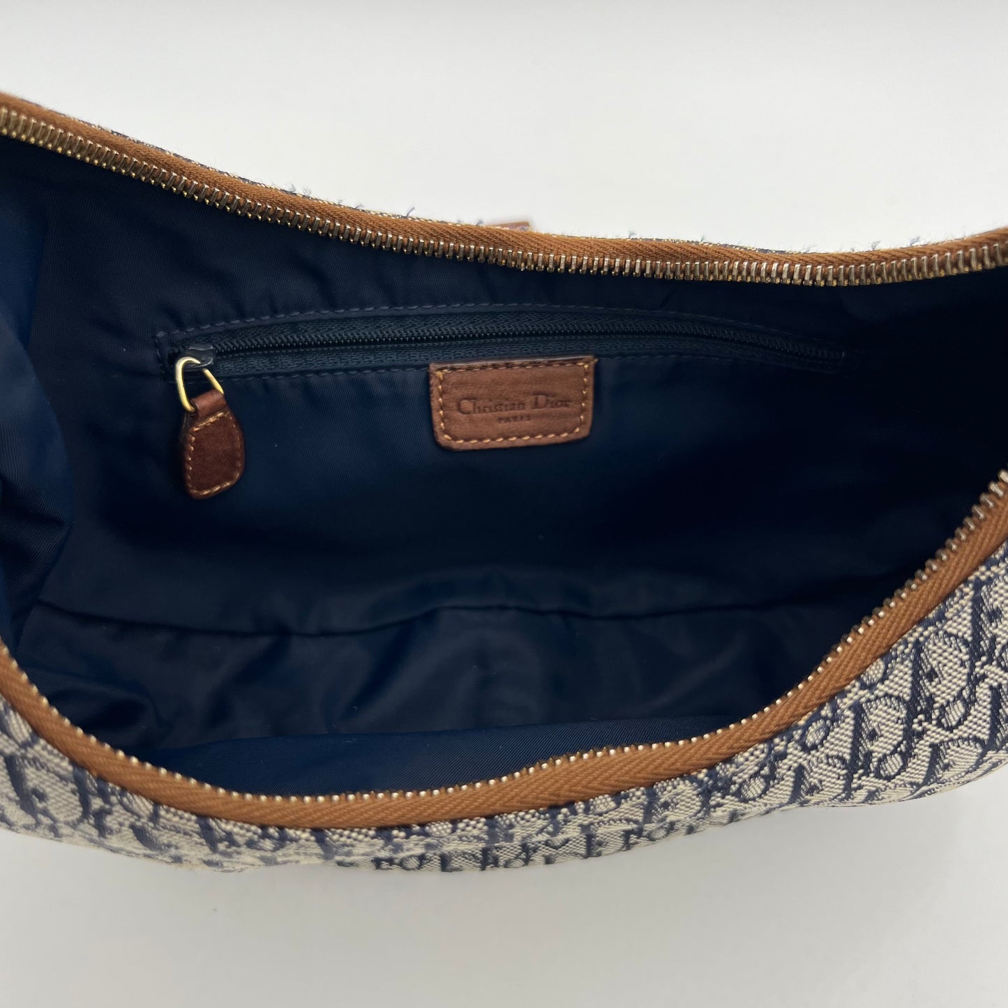 Christian Dior Navy Blue Trotter Street Chic Hobo Bag