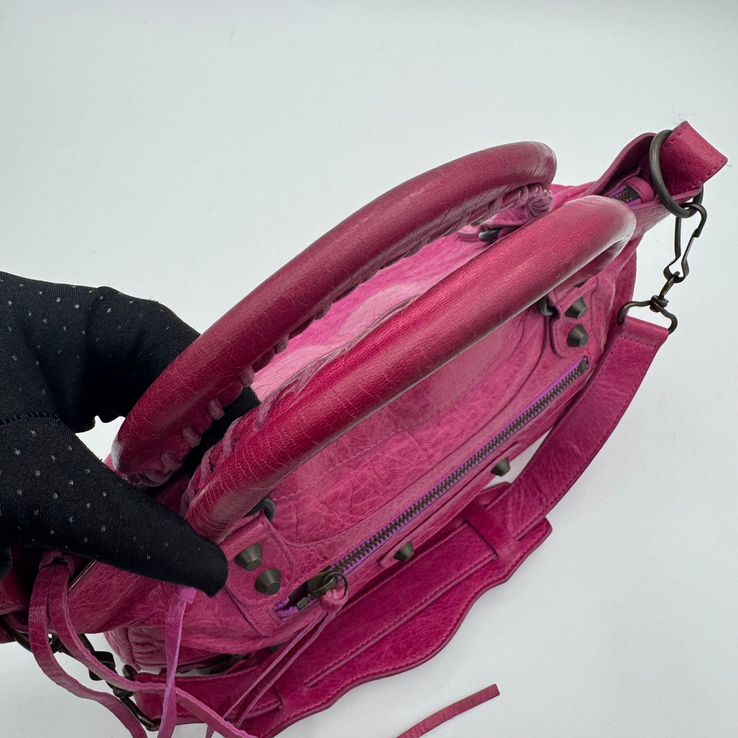 Balenciaga Magenta Pink Leather Classic First