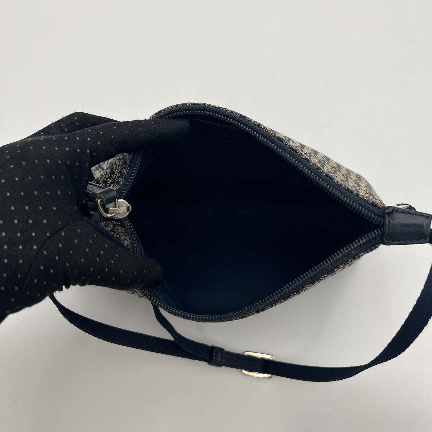 Christian Dior Navy Blue Trotter Hobo Pochette
