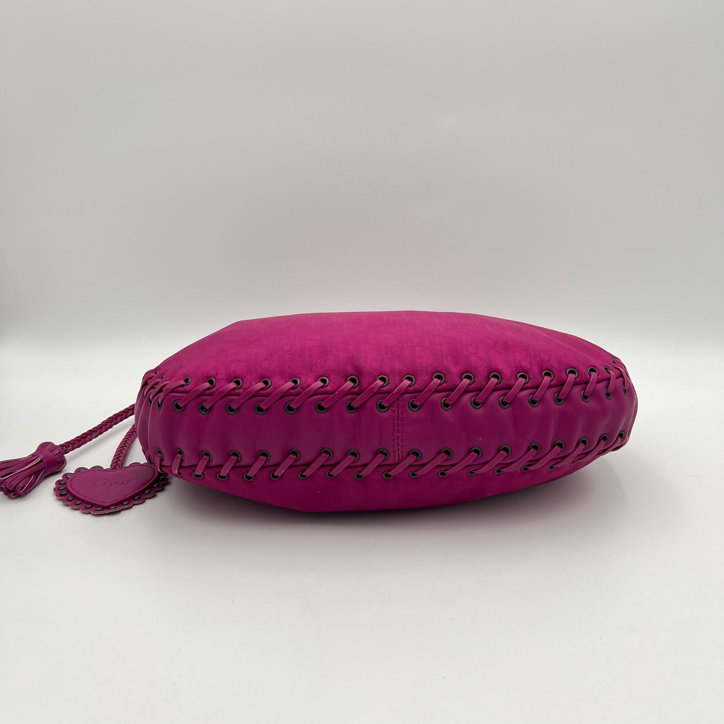 Christian Dior Magenta Oblique Ethnic Hobo Bag
