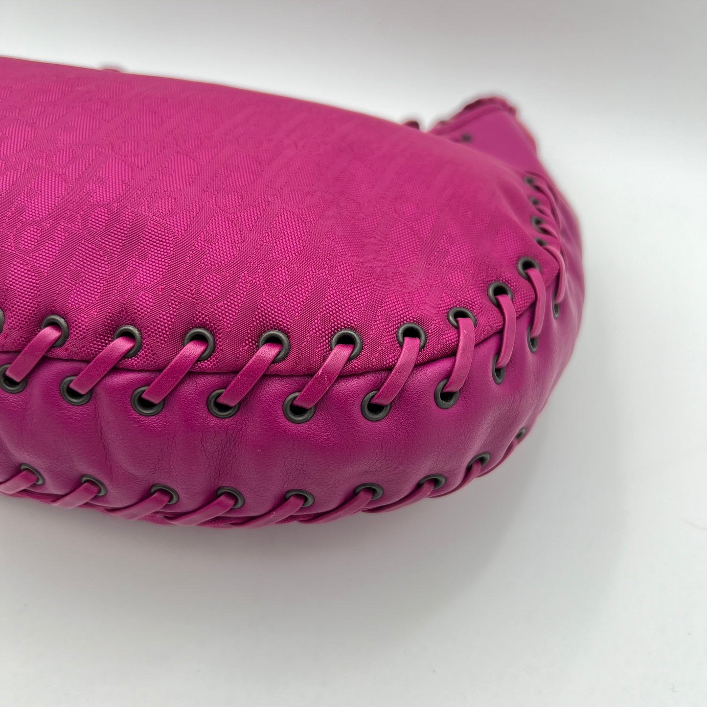 Christian Dior Magenta Oblique Ethnic Hobo Bag
