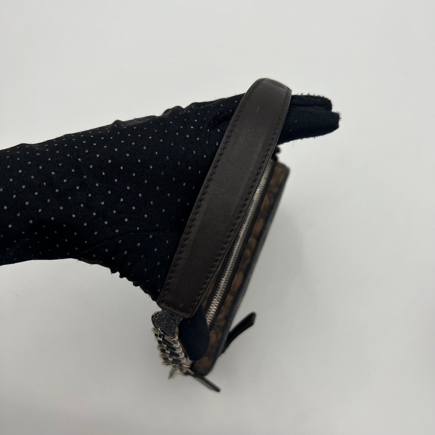 Christian Dior Brown Romantique Trotter Mini Pochette