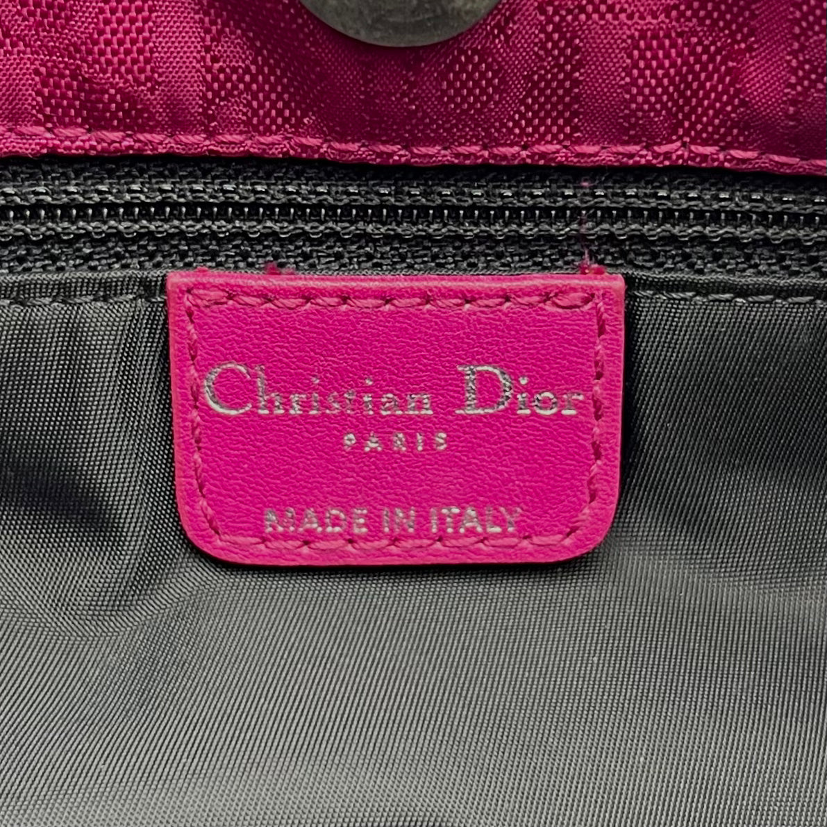 Christian Dior Magenta Oblique Ethnic Hobo Bag