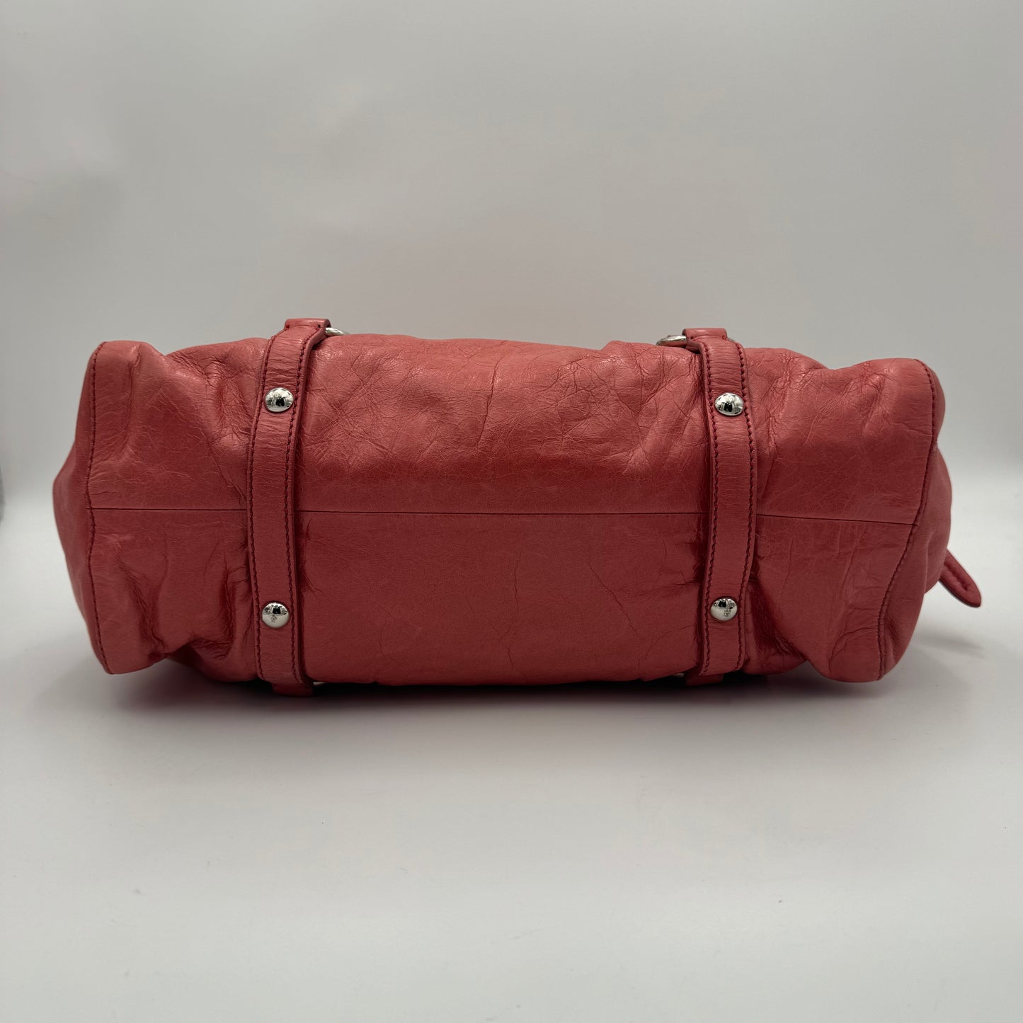 Miu Miu Rose Pink Vitello Lux Leather Satchel SHW